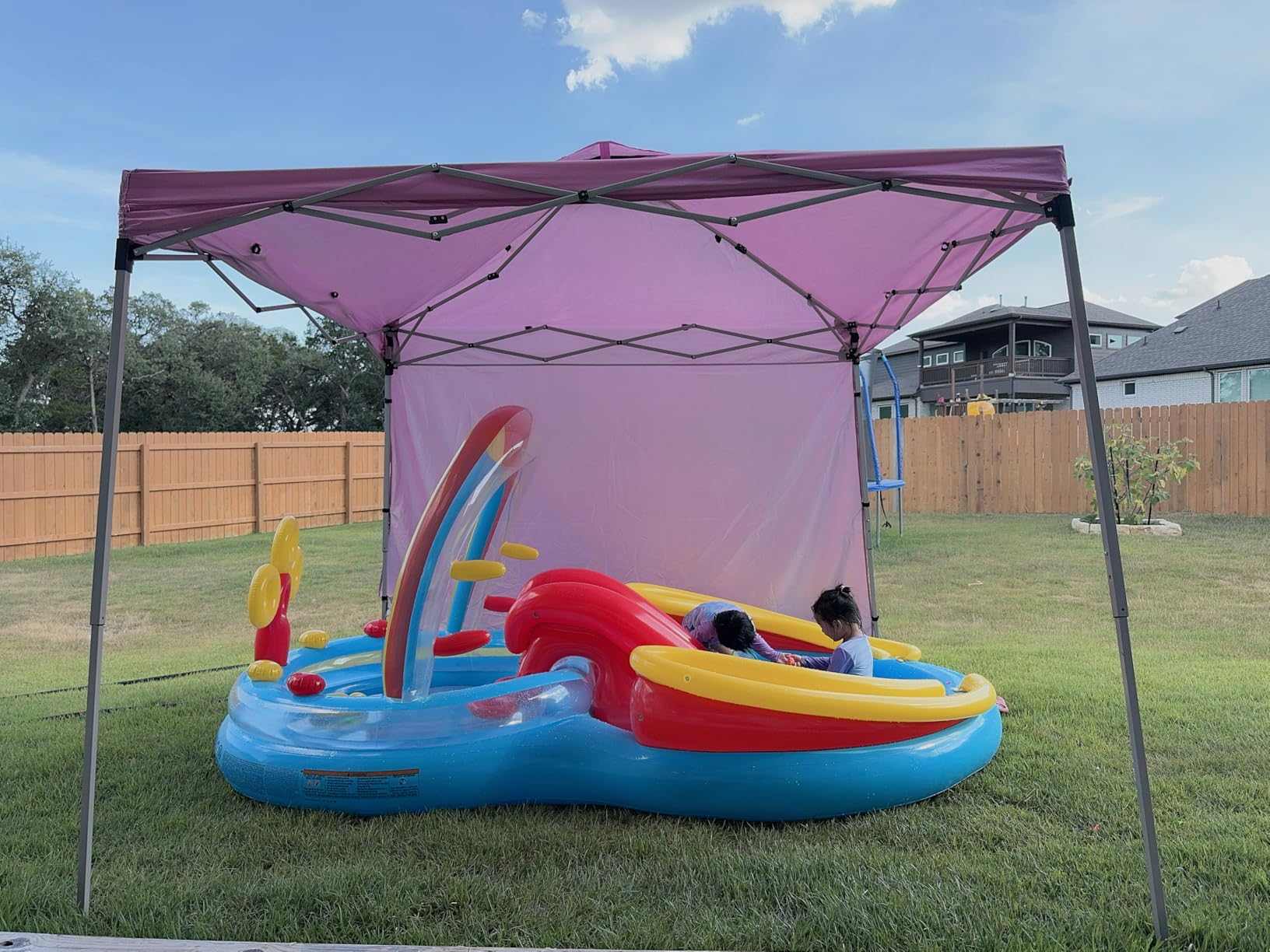 Lều có mái che bật lên chân nghiêng 10x10 Ft với thành bên phía sau