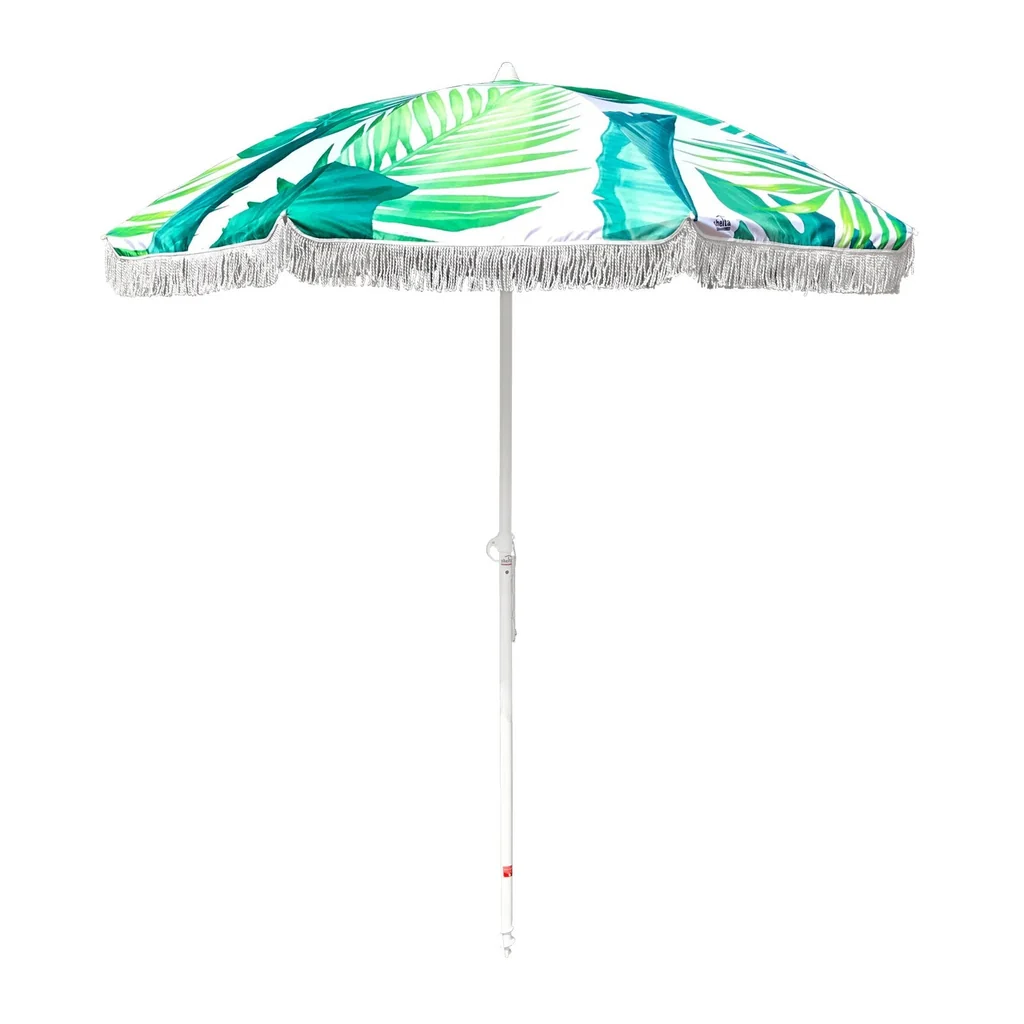 Ô dù bãi biển có lỗ thông hơi 220 cm tùy chỉnh với cực nghiêng và cát