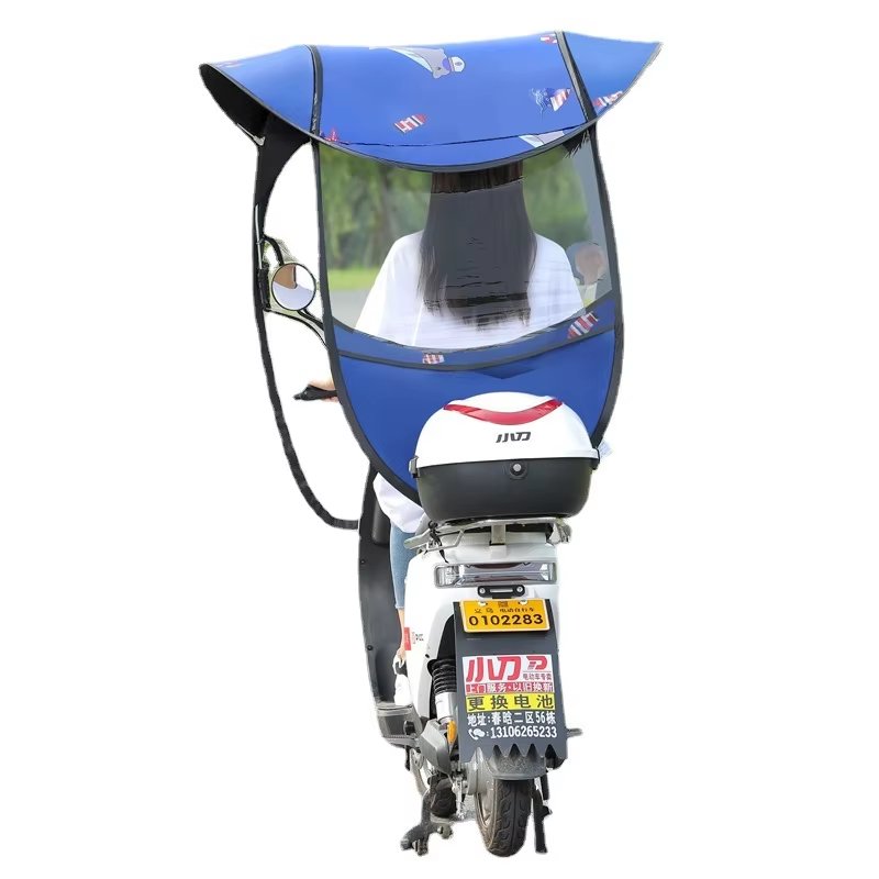 Mái che nắng bằng vỏ rùa cho xe điện, Logo đóng bằng dây kéo bằng polyester có thể in được