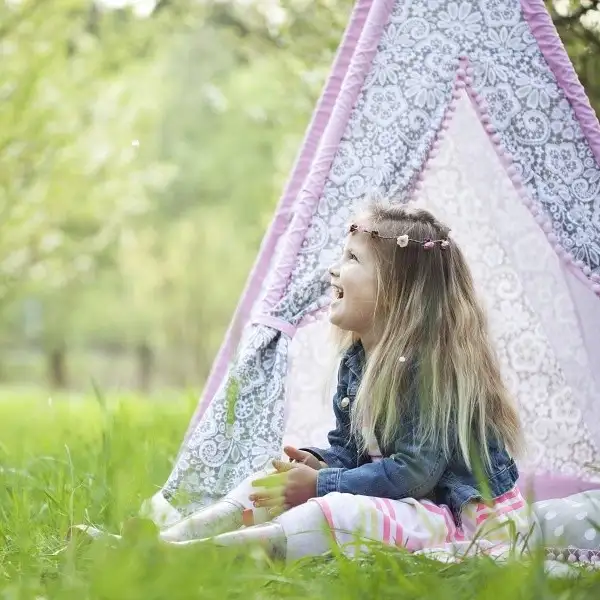 Lều in bông kiểu Wigwam Ấn Độ cho trẻ em