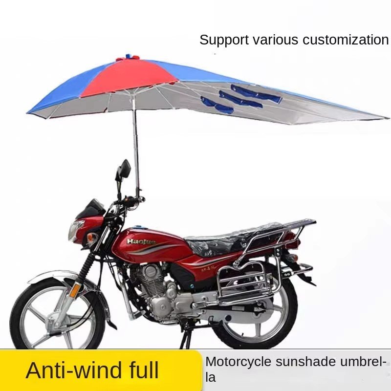 Ô che nắng xe máy ba bánh xe điện, tán quảng cáo phổ thông không khung chống nước